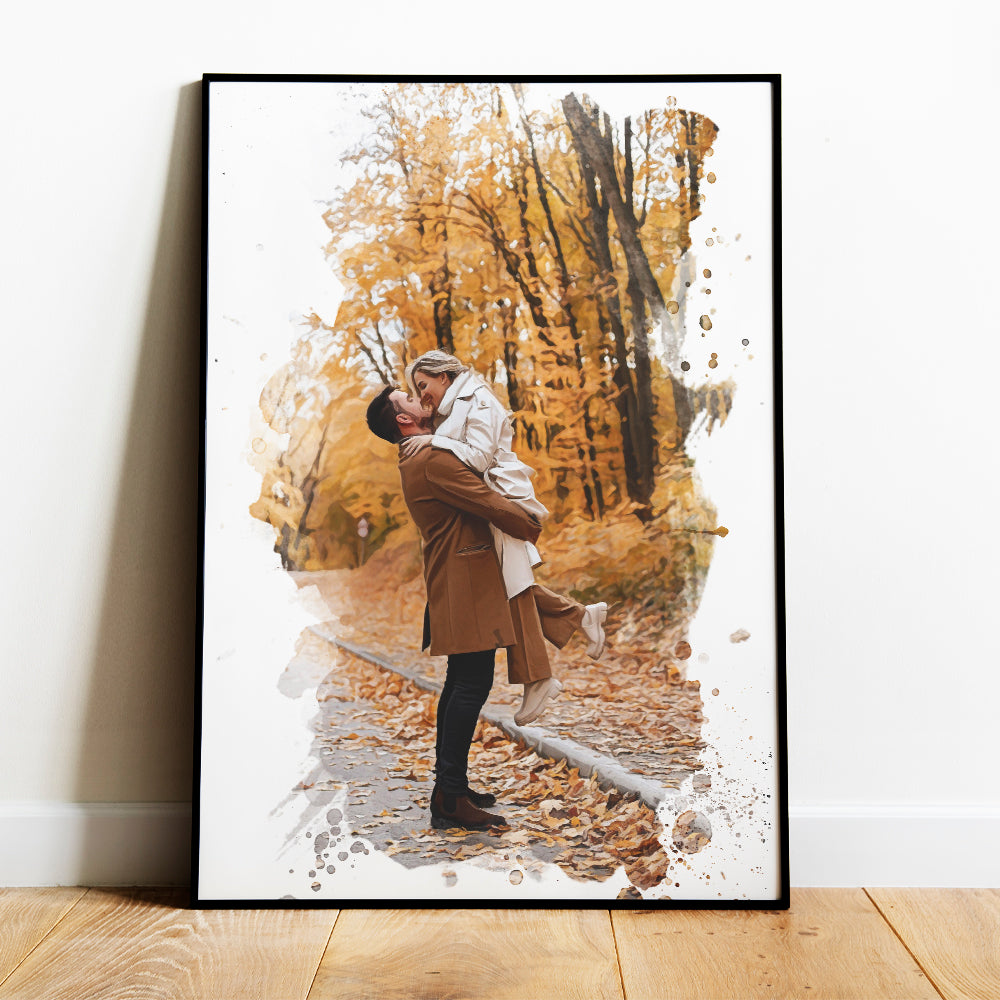 Tablou Water Color Personalizat cu Poza Ta